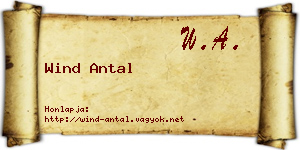 Wind Antal névjegykártya